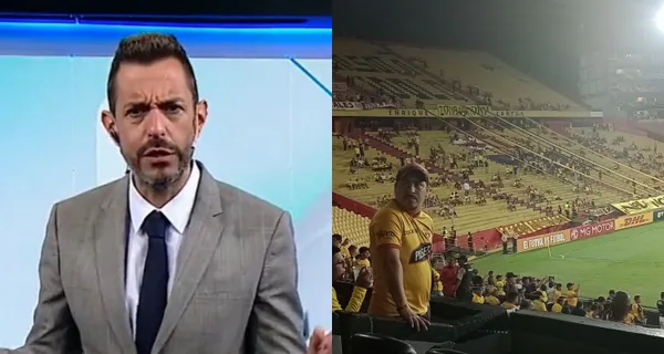 Pablo Giralt no evitó reaccionar al ver el Estadio Monumental casi vacío