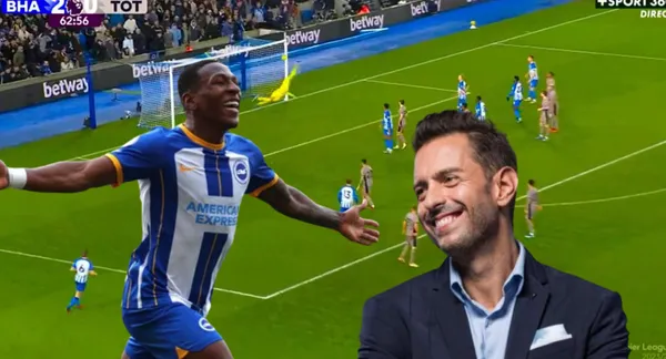 Pablo Giralt se rindió ante el golazo de Pervis Estupiñán.