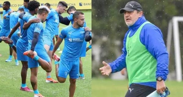 Pablo Marini va haciendo su alineación. Ya practicó en el Rodrigo Paz Delgado e hizo su típico experimento