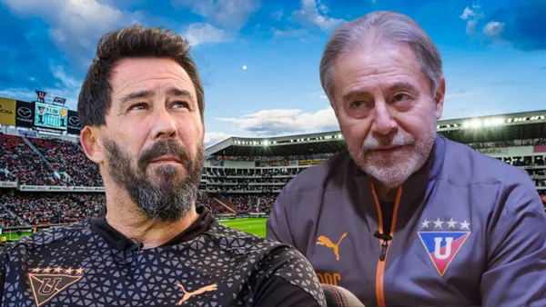 Pablo Sánchez e Isaac Álvarez (Foto tomada de: Liga de Quito)