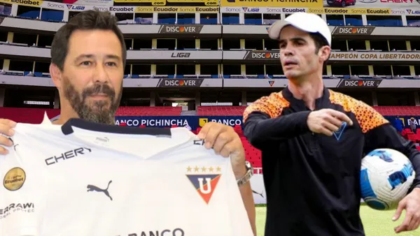 Pablo Sánchez y Alex Arce (Foto tomada de: Liga de Quito)