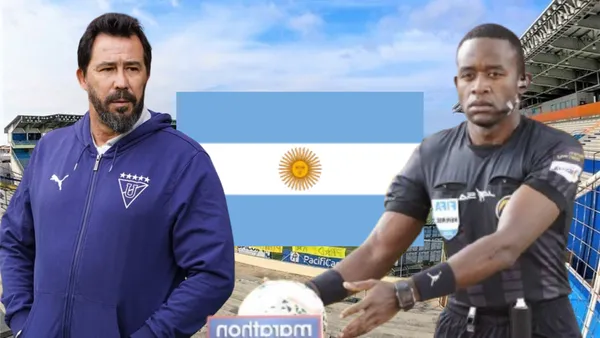 Pablo Sánchez y Franklin Congo (Foto tomada de: Delfín SC/API/FEF/Wikipedia)