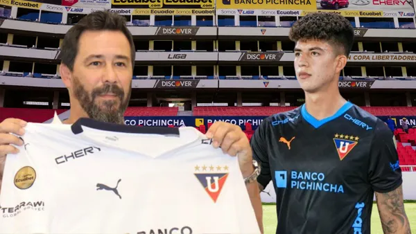 Pablo Sánchez y Gabriel Villamíl (Foto tomada de: Liga de Quito/Gabriel Villamíl)