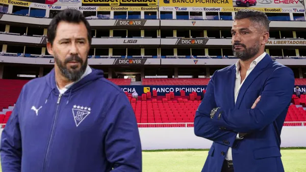 Pablo Sánchez y Javier Gandolfi (Foto tomada de: Liga de Quito/API)