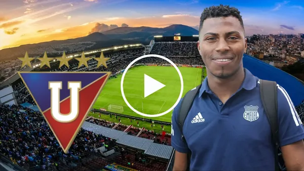 Pedro ortiz en el Estadio Rodrigo Paz Delgado (Foto tomada de: Liga de Quito/Emelec/Wikipeida)