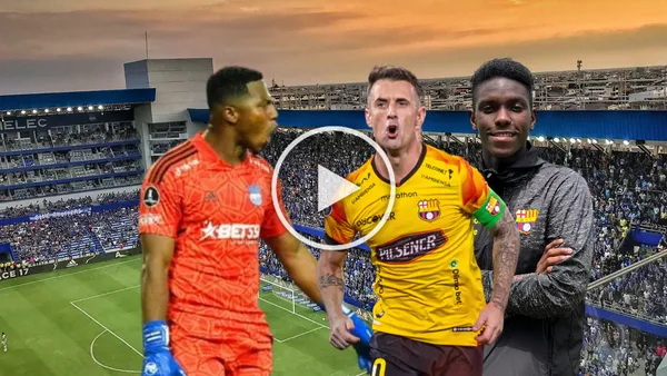 Pedro Ortiz gritando, Damián Díaz festejando y Allen Obando sonriendo. Foto tomada de: API/BSC