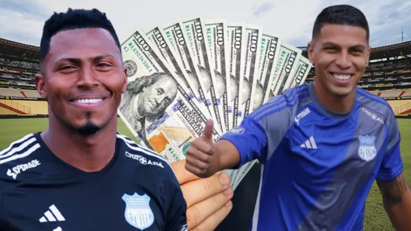 Pedro Ortiz y Luis Fernando León (Foto tomada de: Alcaldía de Guayaquil/Luis Fernando León/Emelec)