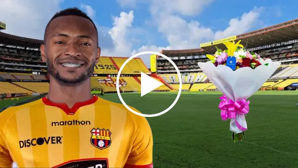 Pedro Pablo Perlaza en el Estadio Monumental (Foto tomada de: Barcelona SC/Tierra de flores)