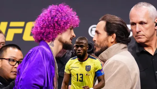 Peleador ecuatoriano y una imagen que viene siendo viral en redes sociales. FOTO: Diario AS