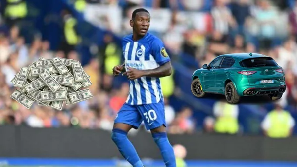 Pervis Estupiñán y carro lujoso / Foto de: El Futbolero Ecuador