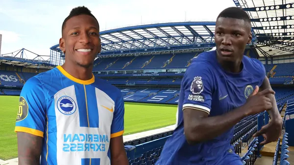 Pervis Estupiñán y Moisés Caicedo (Foto tomada de: Wikipedia/Chelsea/Brighton)