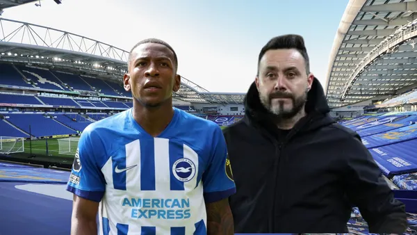 Pervis Estupiñán y Roberto De Zerbi preocupados. Foto tomada de: Roma Press/El Telégrafo y Brighton