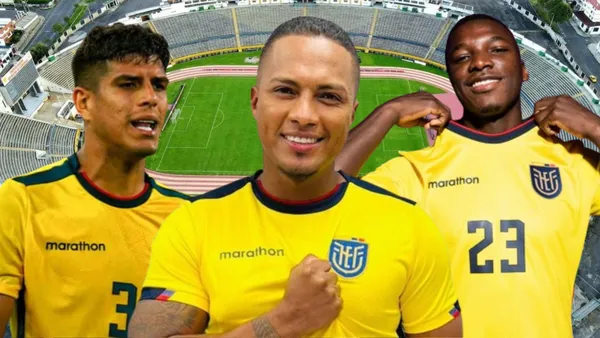 Piero Hincapié, Antonio Valencia y Moisés Caicedo (Foto tomada de: Extra/Antonio Valencia/La Tri/El universo)