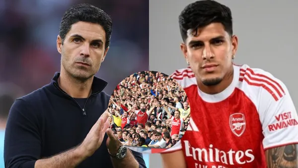 Piero Hincapié-Arsenal-Mikel Arteta / Foto: Infobae