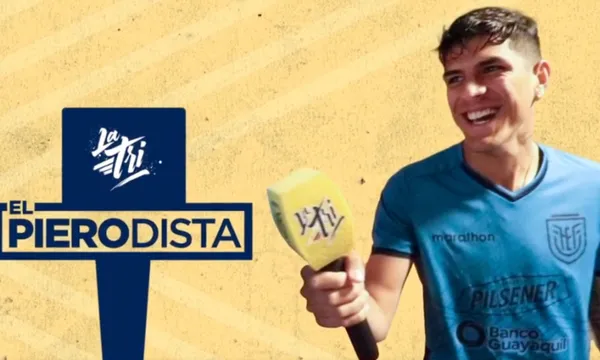 Piero Hincapié hizo como periodista en la Selección Ecuatoriana y sacó la risa de sus compañeros