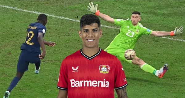 Piero Hincapié le hizo la vida imposible a Kolo Muani con el Leverkusen