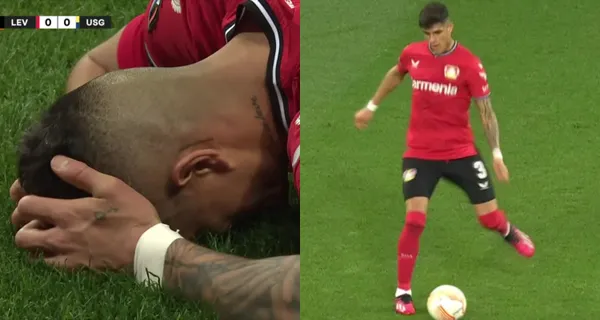 Piero Hincapié tuvo la oportunidad de anotar un gol en la Europa League pero falló, así fue como se reivindicó con el DT del Leverkusen