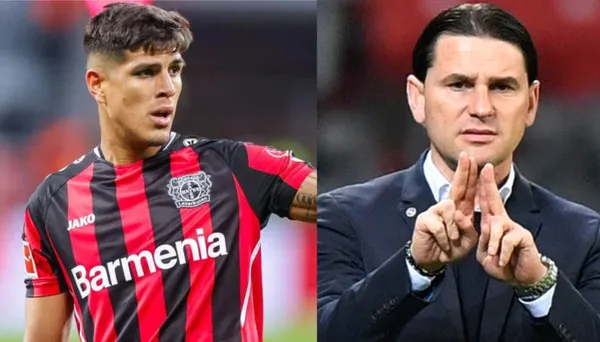 Piero Hincapié no tuvo su mejor partido y al estratega Gerardo Seoane no los gustó