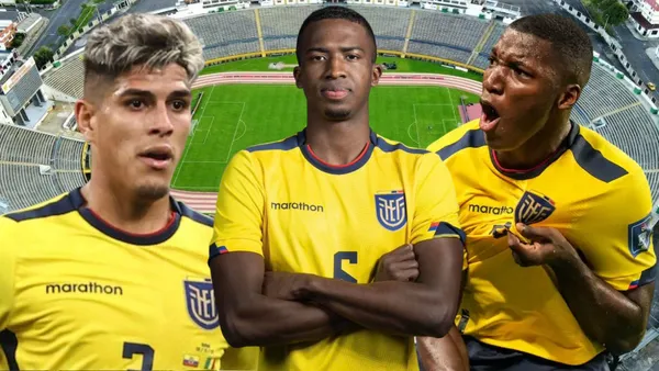 Piero Hincapié, Willian Pacho y Moisés Caicedo (Foto tomada de: Extra/Relevo/El Telégrafo/La Tri)