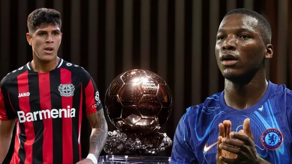 Piero Hincapié y Moisés Caicedo (Foto tomada de: FIFA/Chelsea/Bayer Leverkusen/Brighton)