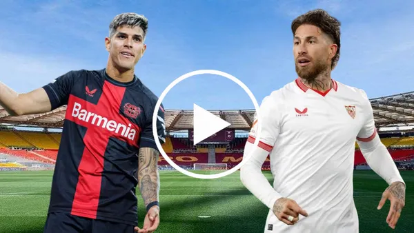 Piero Hincapié y Sergio Ramos en el Stadio Olimpico (Foto tomada de: Tribunews/Bayer Leverkusen/