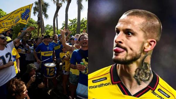 Pipa Benedetto fue recibido en medio de la algarabía de los aficionados toreros y los hinchas del Xeneize reaccionaron