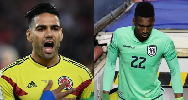 Radamel Falcao estuvo presente en cancha en el cotejo entre la Selección Ecuatoriana ante Colombia y en la última jugada del partido lanzó una burla sobre Alexander Domínguez, quien terminó siendo la gran figura