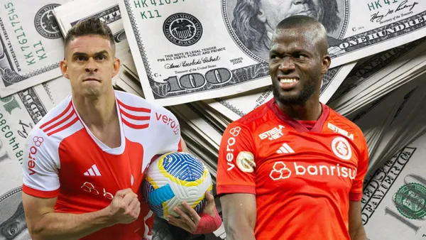 Rafael Santos Borré y Enner Valencia (Foto tomada de: Los Angeles/Transfermarkt/Infobae)