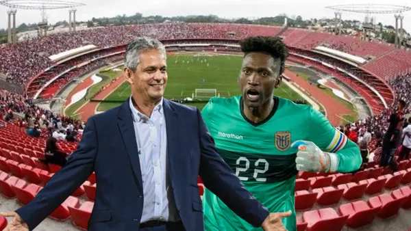 Reinaldo Rueda, Alexander Domínguez. Foto tomada de: El Universo