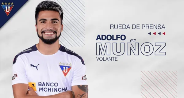 Reportan que Adolfo Muñoz está buscando equipo porque en Liga de Quito pierde espacio y en El Nacional le caería bien si sube a la Serie A, aunque no pagarían demasiado por el pase