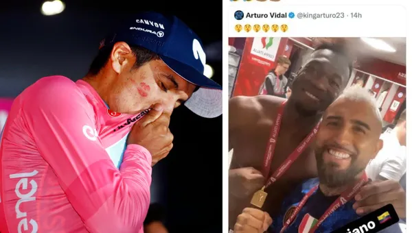 Richard Carapaz brilla en Italia y deja el nombre del país en lo más alto a diferencia de Felipe Caicedo