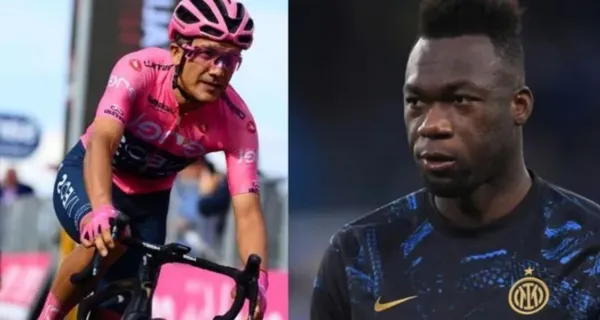 Richard Carapaz recibió muchas más muestras de cariño por parte de los hinchas en Italia, que Felipe Caicedo