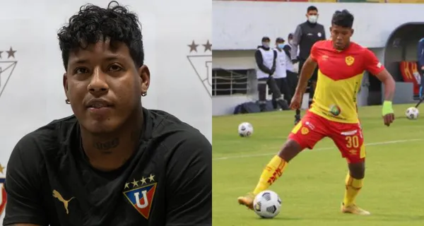 Richard Mina, nuevo refuerzo de Liga de Quito, atendió a los medios de prensa como flamante refuerzo para el 2023