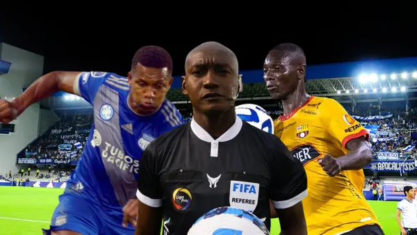 Romario Caicedo corriendo, Augusto Aragón y Janner Corozo jugando. Foto tomada de: API