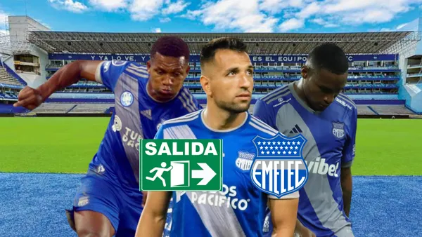 Romario Caicedo jugando, Aníbal Leguizamón preocupado, Valencia triste. Foto tomada de: Emelec