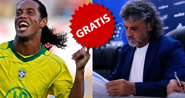 Ronaldinho y Leonel Álvarez / Foto: API