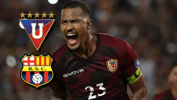 Salomón Rondón-Liga de Quito-Barcelona SC / Foto: FVF