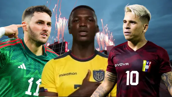 Santiago Giménez, Moisés Caicedo y Yeferson Soteldo (Foto tomada de: Copa América/Moisés Caicedo/Transfermarkt/Meridiano)