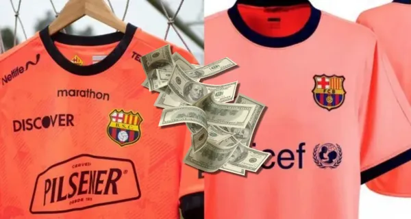 Se quejaron que la nueva camiseta de Barcelona SC es copiada del FC Barcelona y mira el precio que tiene el 2023