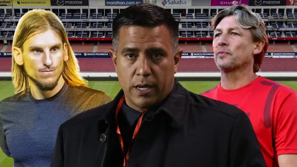 Sebastián Beccacece, César Farías y Gabrie Heinze (Foto tomada de: Primicias/Elche/EFE/El Gráfico)