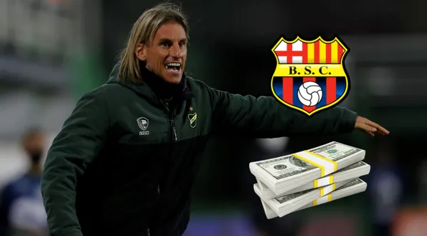 Sebastián Beccacece dirigiendo a Defensa y Justicia. FOTO: RTVE