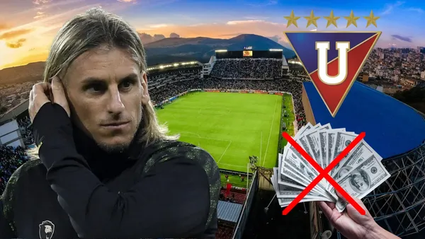 Sebastián Beccacece en el Estadio Rodrigo Paz (Foto tomada de: Liga de Quito/TYC Sports/Wikipedia/Metro)