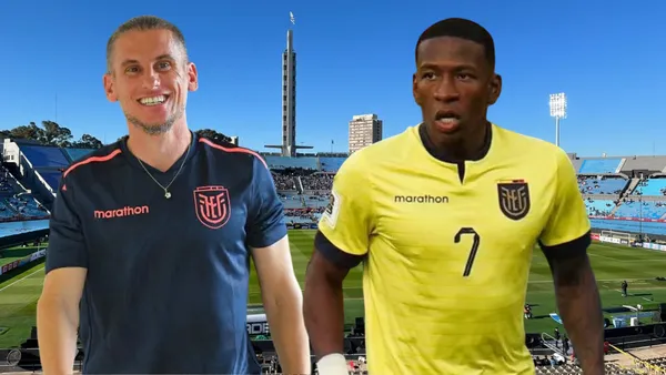 Sebastián Beccacece y Pervis Estupiñán (Foto tomada de: El País/Pervis Estupiñán/AFP)