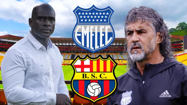 Segundo Alejandro Castillo y Leonel Álvarez (Foto tomada de: Barcelona SC/Segundo Alejandro Castillo/Emelec/Wikipecia)