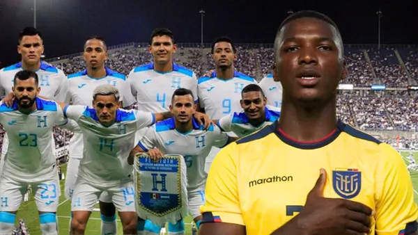 Selección de Hunduras y Moisés Caicedo (Foto tomada de: Stadium Conection/Moisés Caicedo/La Prensa)