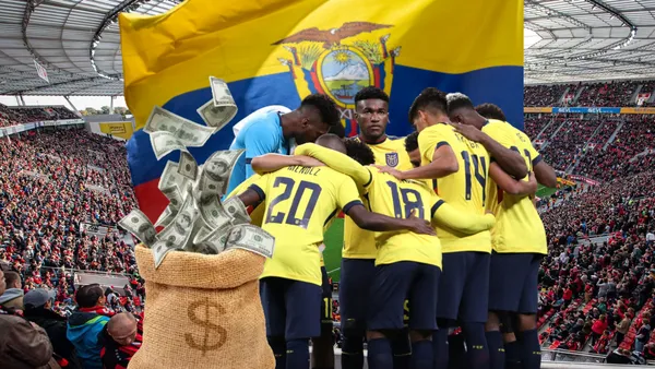 Selección Ecuador, bandera Ecuador, dinero. Foto tomada de: La Tri