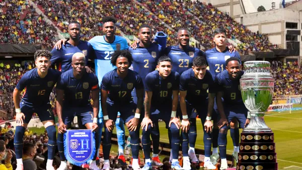 Selección Ecuador, trofeo Copa América. Foto tomada de: La Tri/API