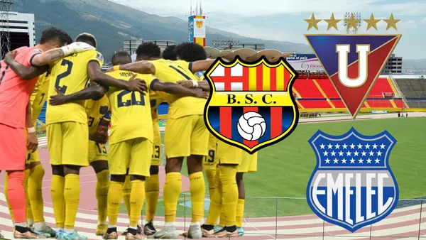 Selección ecuatoriana en el Estadio Olímpico Atahualpa (Foto tomada de: El Universo/Primicias/Wikipedia)