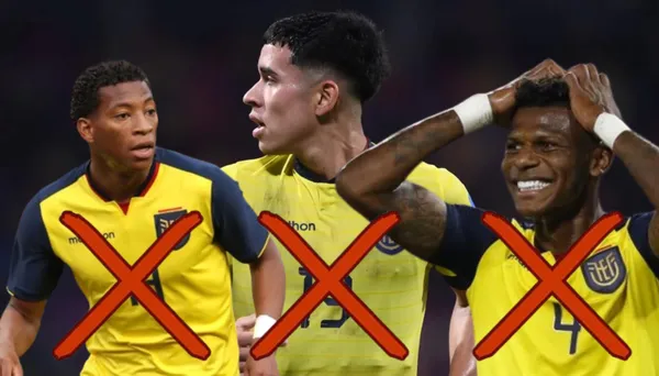 Selección Ecuatoriana en el ojo de la tormenta, en imágenes Kendry Páez, Robert Arboleda y Gonzalo Plata. FOTO: El Men