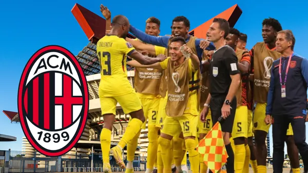 Selección Ecuatoriana festejando en San Siro (Foto tomada de: Wikipedia/EFE)